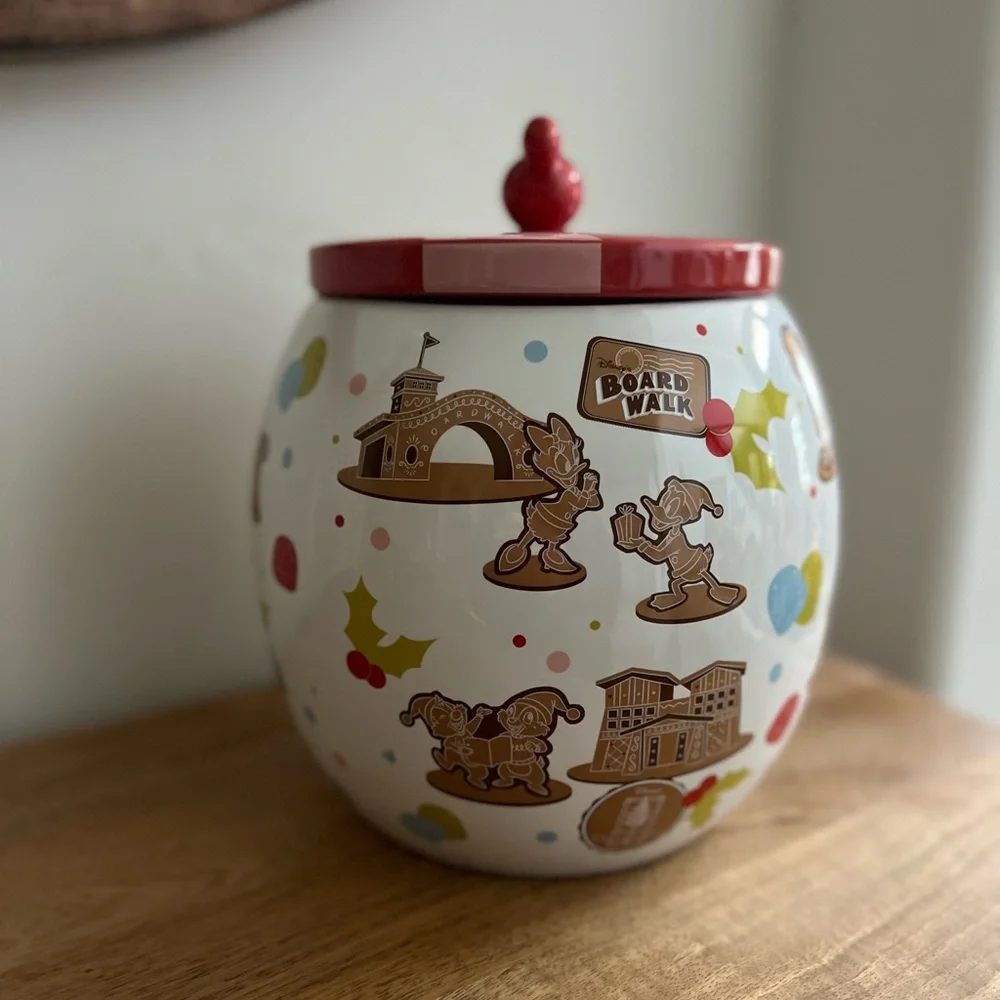 Disney Parks 2024 Christmas Holiday Mickey Resort Gingerbread Display Cookie Jar